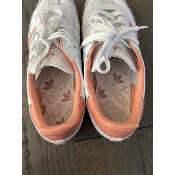 Adidas Samba OG Shoes Womens 9 Cloud White Wonder Clay Coral IG5932 - Picture 5 of 7